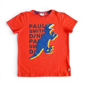 Paul Smith Junior Orange Red Dinosaur Puff Graphic Tee T-Shirt Boys 10 Euro 10A